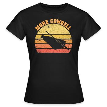 Mehr Kuhglocke lustiger Retro mehr Kuhbell - Frauen T-Shirt - Schwarz - Vorne - AI Model Female 172 dark (172cm)