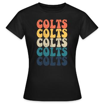 Colts High School Colts Sportteam Retro Colts - Frauen T-Shirt - Schwarz - Vorne - AI Model Female 172 dark (172cm)