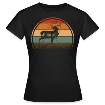 Chevreuil - T-shirt Femme - noir - Devant - AI Model Female 172 dark (172cm)