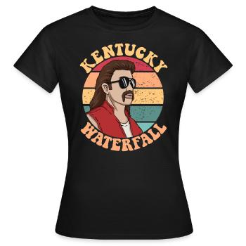Kentucky Waterfall Mullet Redneck Herren Meeräsche - Frauen T-Shirt - Schwarz - Vorne - AI Model Female 172 dark (172cm)