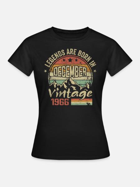 Légendes Sont Nés En Décembre 1966 - 1966 Décembre - Dame-T-shirt - sort