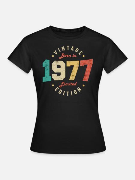 Jahrgang 1977 Original 1977 Retro Jubiläum 1977 - Frauen T-Shirt - Schwarz