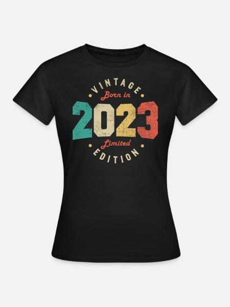 Vintage 2023 Original 2023 Retro Birthday 2023 - Women's T-Shirt - black