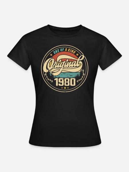Originele 1980 Vintage - 1980 verjaardagscadeau - Vrouwen T-shirt - zwart