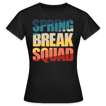 Spring Break Squad Retro Spring Break - Frauen T-Shirt - Schwarz - Vorne - AI Model Female 172 dark (172cm)