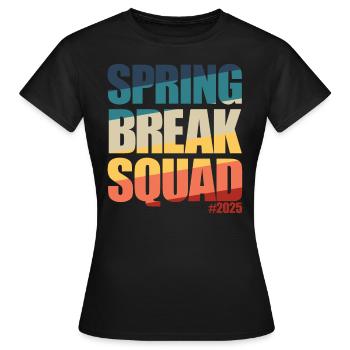 Spring Break Squad #2025 Retro Spring Break 2025 - Frauen T-Shirt - Schwarz - Vorne - AI Model Female 172 dark (172cm)
