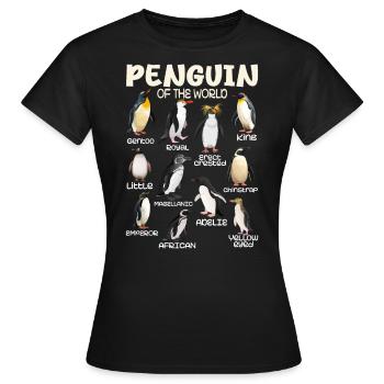 Penguin Penguins Animals of the World Penguin Love - Women's T-Shirt - black - Front - AI Model Female 172 dark (172cm)