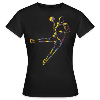 Motif Handball Women's Gift - Women's T-Shirt - black - Front - AI Model Female 172 dark (172cm)
