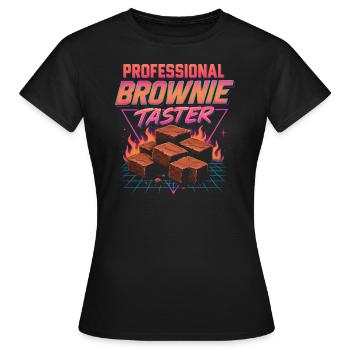 Brownie professionnel Dégustation de Brownie - T-shirt Femme - noir - Devant - AI Model Female 172 dark (172cm)