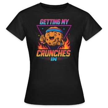 Meine Crunches im Fitnessstudio machen Lustiger Ke - Frauen T-Shirt - Schwarz - Vorne - AI Model Female 172 dark (172cm)