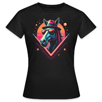 Pferderennen Derby Tag Lustiges Rennpferd Derby - Frauen T-Shirt - Schwarz - Vorne - AI Model Female 172 dark (172cm)