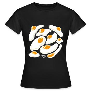 Oeufs Oeufs - T-shirt Femme - noir - Devant - AI Model Female 172 dark (172cm)