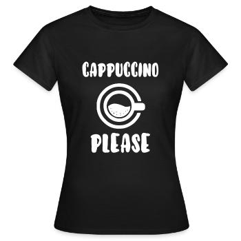 Coffee please - Women's T-Shirt - black - Front - AI Model Female 172 dark (172cm)