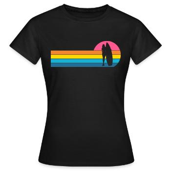 Surfeuse Surfeuse - T-shirt Femme - noir - Devant - AI Model Female 172 dark (172cm)