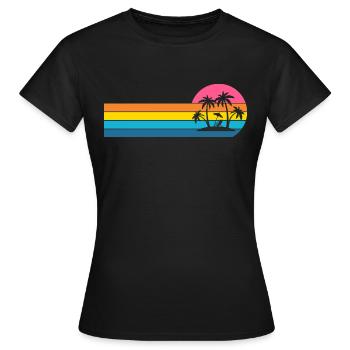 Palmiers de l’île - T-shirt Femme - noir - Devant - AI Model Female 172 dark (172cm)