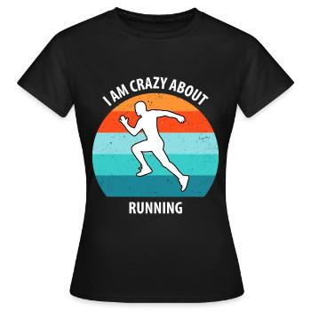 Faire du jogging - T-shirt Femme - noir - Devant - AI Model Female 172 dark (172cm)