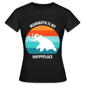 Drôle de mammouth de l’âge de pierre de l’âge de glace Design préhistorique - T-shirt Femme - noir - Devant - AI Model Female 172 dark (172cm)