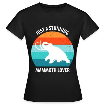 Drôle de mammouth de l’âge de pierre de l’âge de glace Design préhistorique - T-shirt Femme - noir - Devant - AI Model Female 172 dark (172cm)