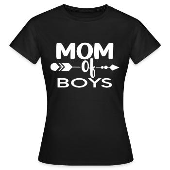 Maman de garçons - T-shirt Femme - noir - Devant - AI Model Female 172 dark (172cm)