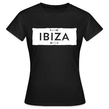 Ibiza - Frauen T-Shirt - Schwarz - Vorne - AI Model Female 172 dark (172cm)