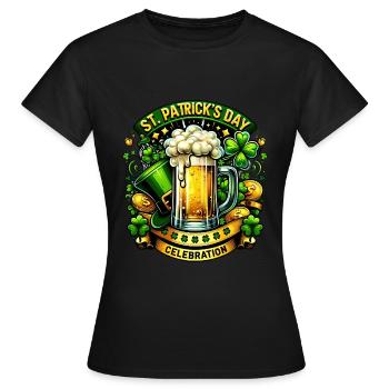 Joyeuse Saint-Patrick - Bière de vacances irlandaise - T-shirt Femme - noir - Devant - AI Model Female 172 dark (172cm)