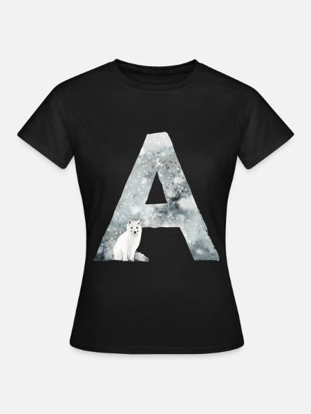 A – caractère décoratif – hiver - T-shirt Femme - noir