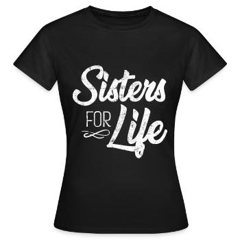Sœurs pour toujours - T-shirt Femme - noir - Devant - AI Model Female 172 dark (172cm)
