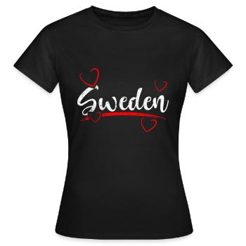 Suède coeur Suède - T-shirt Femme - noir - Devant - AI Model Female 172 dark (172cm)