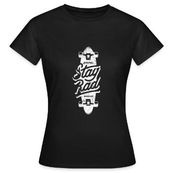 Skateboard disant - T-shirt Femme - noir - Devant - AI Model Female 172 dark (172cm)