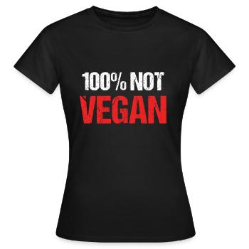 Fleischfresser Shirt Anti Vegan Fleisch Geschenk - Frauen T-Shirt - Schwarz - Vorne - AI Model Female 172 dark (172cm)