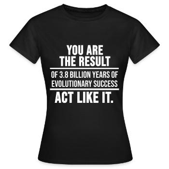 Cadeau de biochimie biologiste TShirt étudiant en biologie - T-shirt Femme - noir - Devant - AI Model Female 172 dark (172cm)