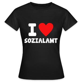 Chemise sans emploi Hartz 4 Cadeau de chômage - T-shirt Femme - noir - Devant - AI Model Female 172 dark (172cm)