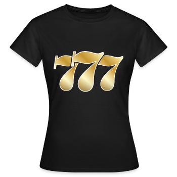 777 symbole de jackpot de casino or - T-shirt Femme - noir - Devant - AI Model Female 172 dark (172cm)