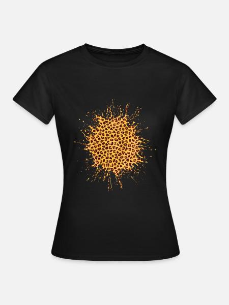 farbklecks animal print - Frauen T-Shirt - Schwarz