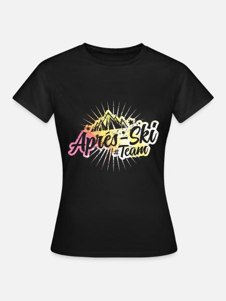apres ski team berge bunt - Frauen T-Shirt - Schwarz