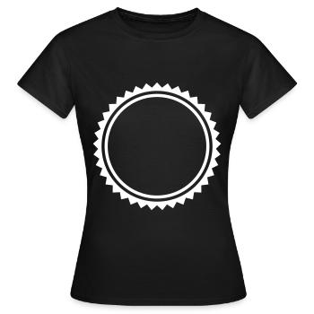 Emblem circle symbol blank icon - Women's T-Shirt - black - Front - AI Model Female 172 dark (172cm)