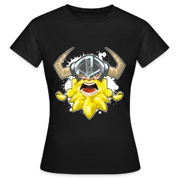 Tête de viking viking - T-shirt Femme - noir - Devant - AI Model Female 172 dark (172cm)