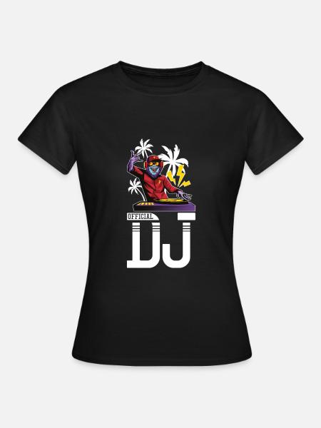 Affe DJ Party - Frauen T-Shirt - Schwarz