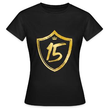 15 années d'or - T-shirt Femme - noir - Devant - AI Model Female 172 dark (172cm)