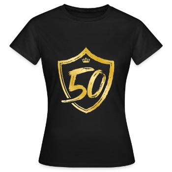 50 années d'or - T-shirt Femme - noir - Devant - AI Model Female 172 dark (172cm)