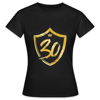 30 année numérique or - T-shirt Femme - noir - Devant - AI Model Female 172 dark (172cm)