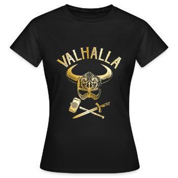 viking casque or valhalla - T-shirt Femme - noir - Devant - AI Model Female 172 dark (172cm)