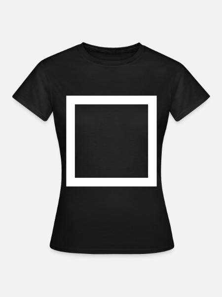 icon rahmen leer umrandung - Frauen T-Shirt - Schwarz