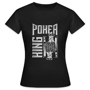 Poker Karte König Casino Skelett - Frauen T-Shirt - Schwarz - Vorne - AI Model Female 172 dark (172cm)