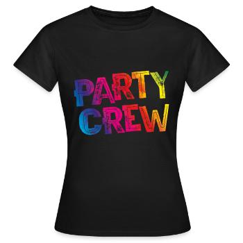 L'équipe du parti fête son anniversaire - T-shirt Femme - noir - Devant - AI Model Female 172 dark (172cm)