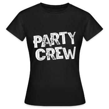 L'équipe du parti fête son anniversaire - T-shirt Femme - noir - Devant - AI Model Female 172 dark (172cm)