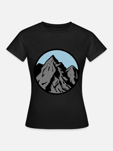 berge symbol - Frauen T-Shirt - Schwarz