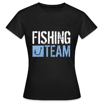 Fishing team fish hook - Women's T-Shirt - black - Front - AI Model Female 172 dark (172cm)