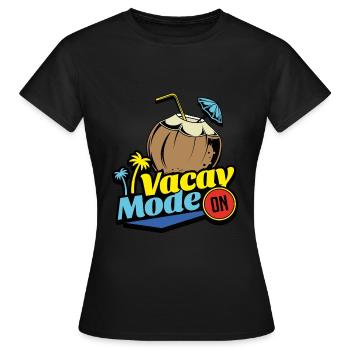 vacay mode île vacances - T-shirt Femme - noir - Devant - AI Model Female 172 dark (172cm)
