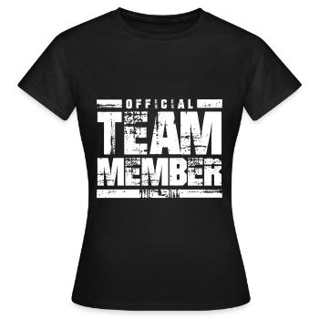 Membre de l’équipe Officiel - T-shirt Femme - noir - Devant - AI Model Female 172 dark (172cm)